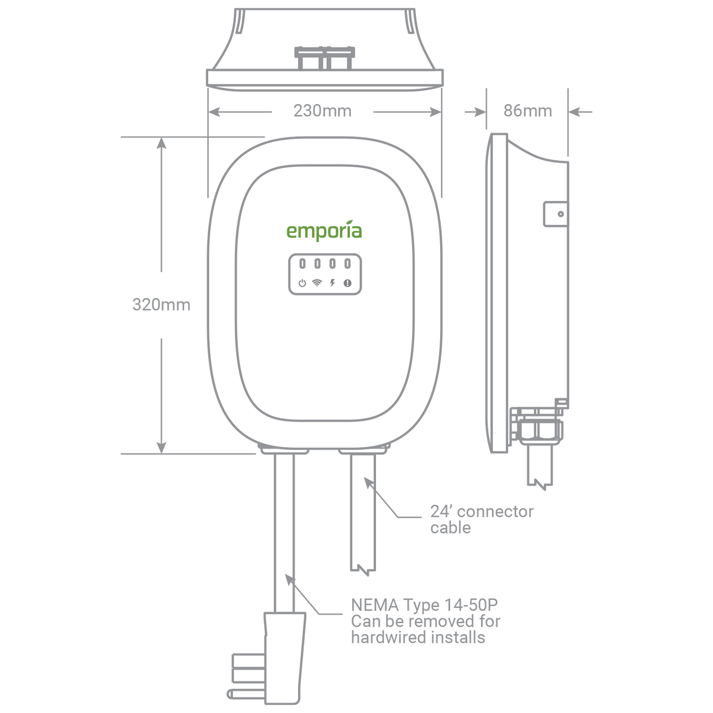 Wallbox 48A 11.5kW Hardwire – Chargewow